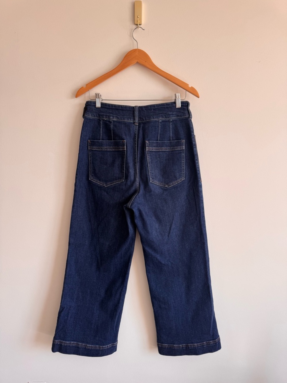 Anthropologie Pilcro | The Skipper Seamed High-Rise Cropped Wide-Leg Jeans ~ 30 - Picture 14 of 15